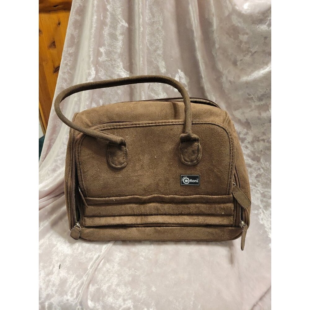 Creative Options Medium Grab And Go Bag Brown Suade vinyard Tote Bed Bath&Beyond